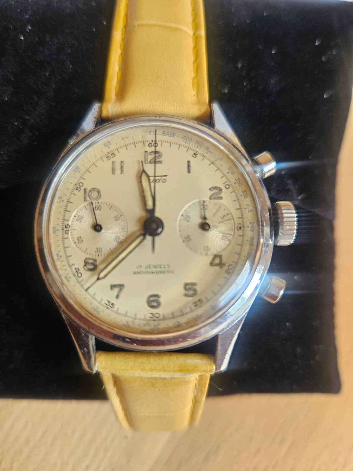 Belle montre Fludo chronographe 17 jewels, Enlèvement ou Envoi