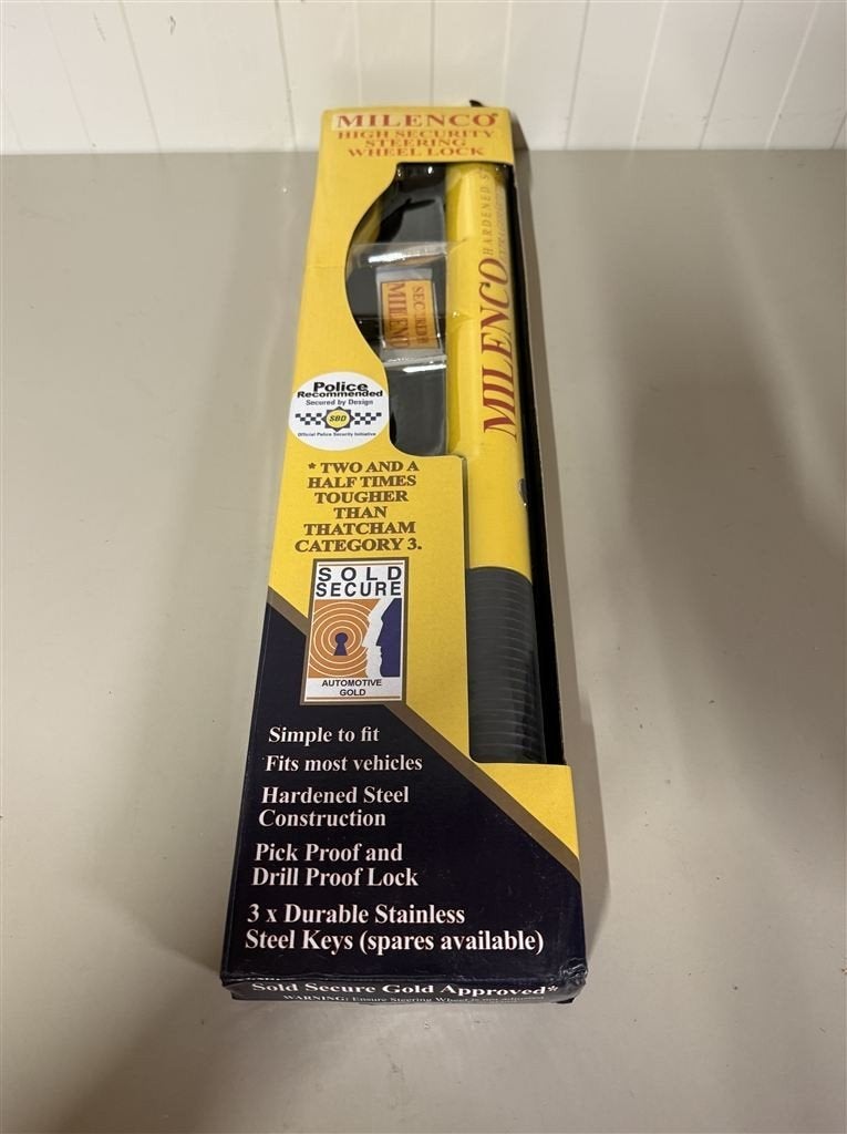 stuutslot - Milenco High Security Steering Wheel Lock Yellow, Ophalen of Verzenden, Nieuw