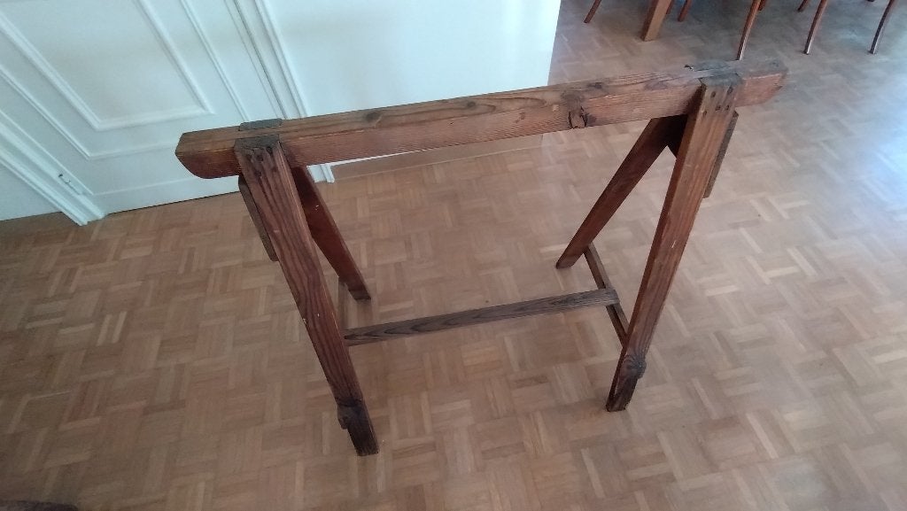 vintage houten schraag, Ophalen