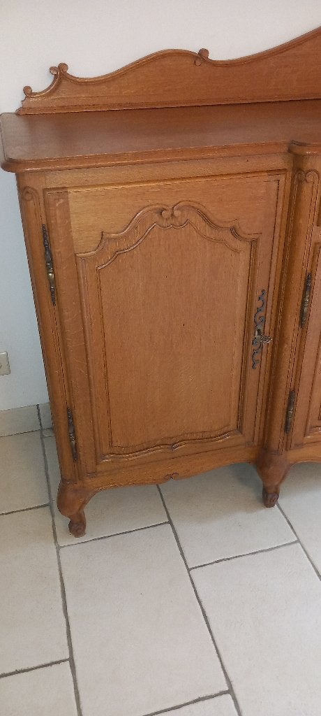 Buffet Louis XV en chêne, Maison & Meubles, Avec tiroir(s), 200 cm ou plus, Moins de 100 cm, Enlèvement