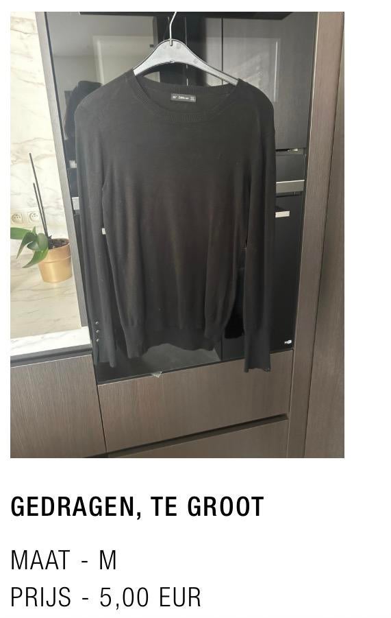 Fijne trui zwart, Maat 38/40 (M), Zwart, Ophalen of Verzenden, Lange mouw