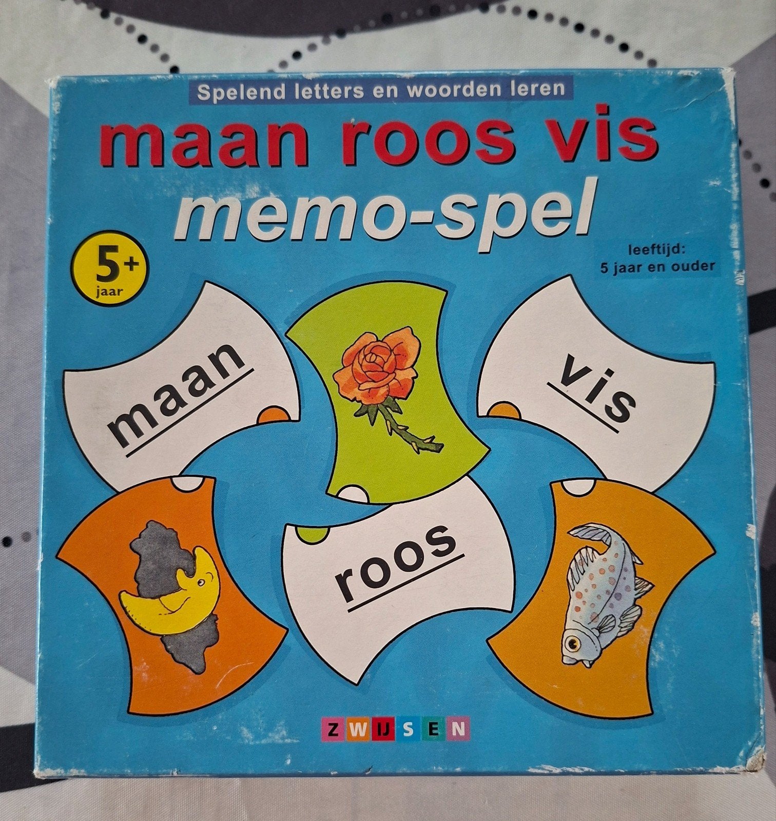 Gezelschapsspel : maan - roos - vis / memo spel, Ophalen of Verzenden