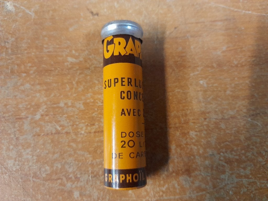 ancien tube grophoil graphocyl huile dose bidon, Enlèvement ou Envoi, Utilisé, Autres types