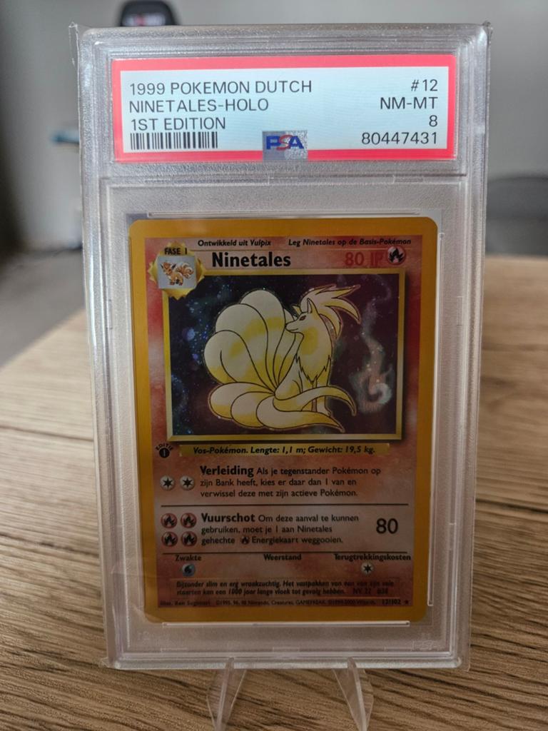 Base set ninetales holo psa 8, Ophalen of Verzenden