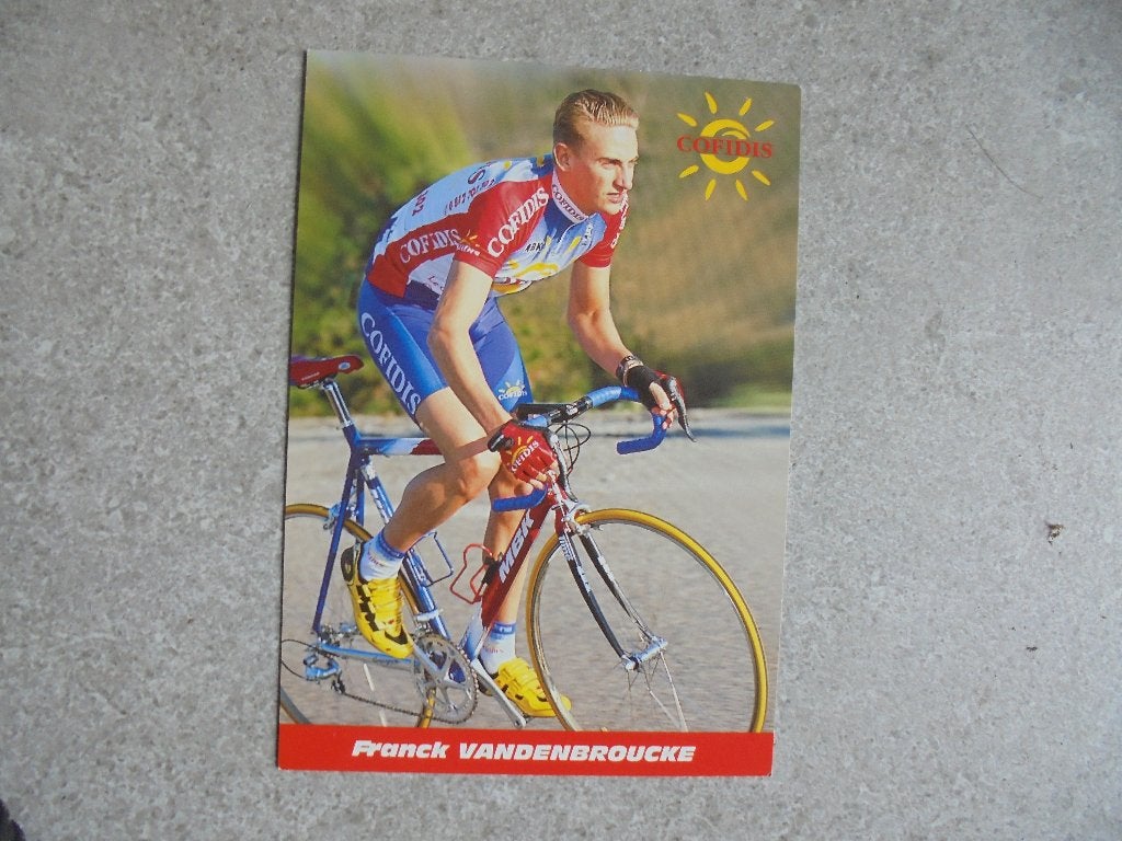 Wielerfoto Frank Vandenbroucke, Verzamelen, Foto's en Prenten, Verzenden