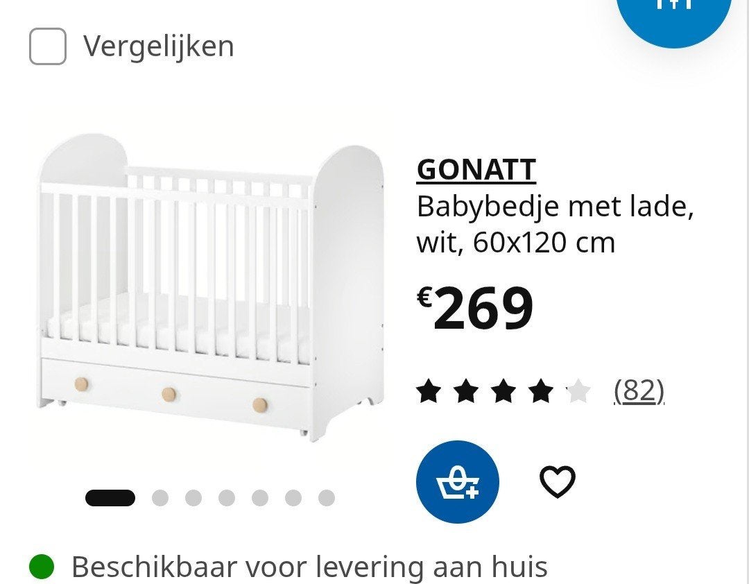 IKEA meegroeibed van 4 jaar oud, in goede staat., Ophalen, Lattenbodem