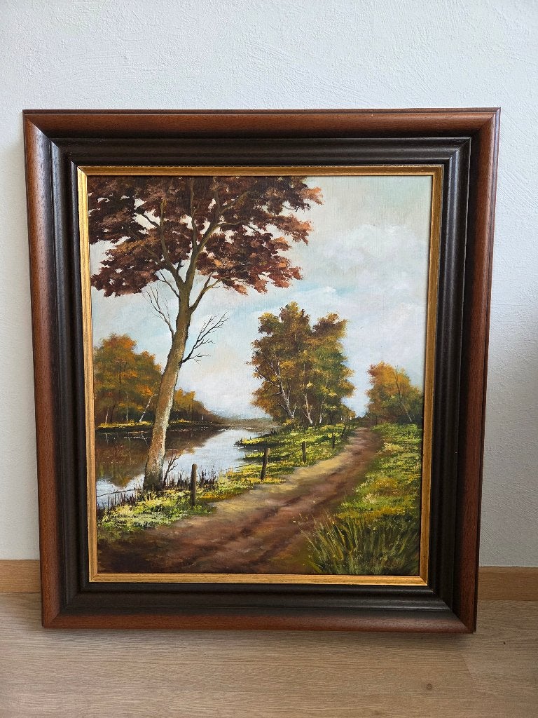 2 landelijke schilderijen, Ophalen
