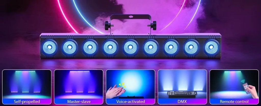 Nouvelle barre LED RGBW 9 x 10W de première classe, Musique & Instruments, Enlèvement ou Envoi, Neuf, Lumières, Commande sonore