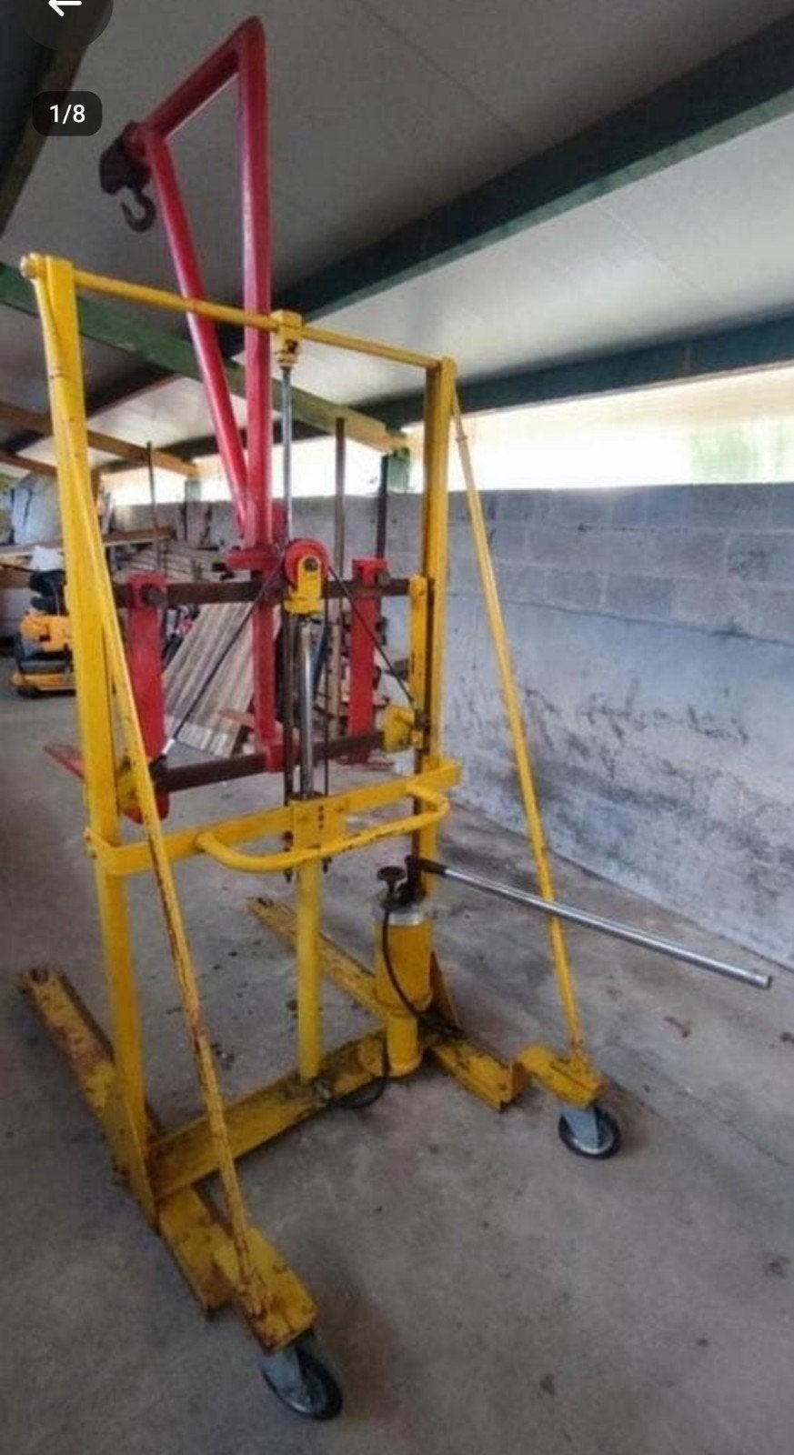 Hef, haak of pallet, Ophalen