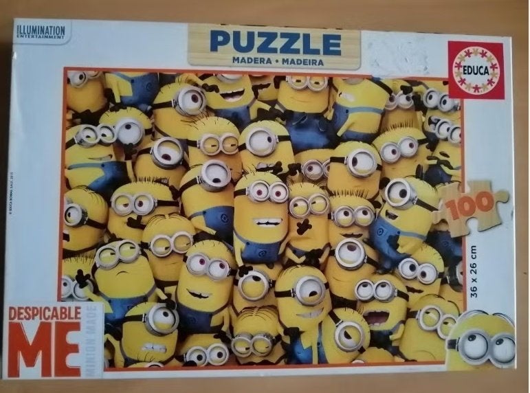 PUZZLE 100 PIÈCES EN BOIS EDUCA : LES MINIONS, Enlèvement ou Envoi, En bois