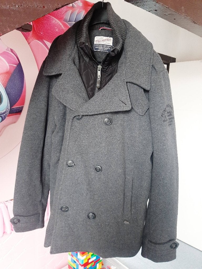 Jas in petrol, Kleding | Heren, Maat 56/58 (XL), Ophalen of Verzenden, Zo goed als nieuw, Grijs