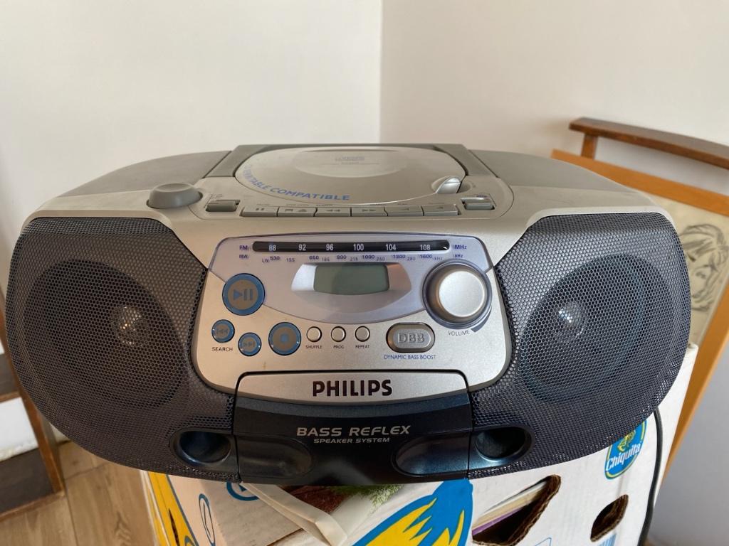 Lecteur cd et cassettes portable Philips, TV, Hi-fi & Vidéo, Lecteurs CD, Enlèvement, Comme neuf, Philips, Portable