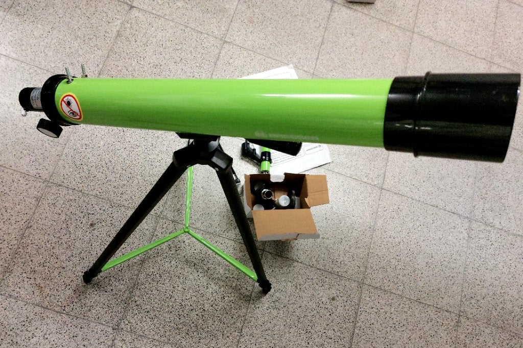 Sterrenkijker jongeren, Ophalen, 80 tot 200 mm, Met statief, Spiegeltelescoop (reflector)