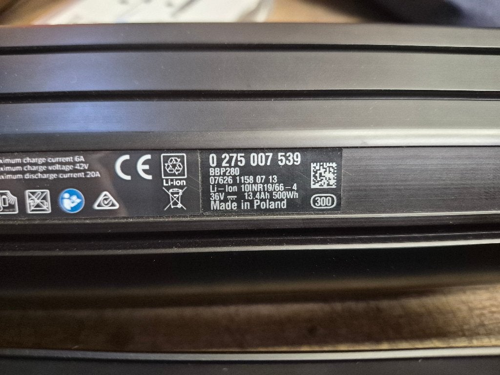 Bosch powertube 500, Fietsen en Brommers, Gebruikt