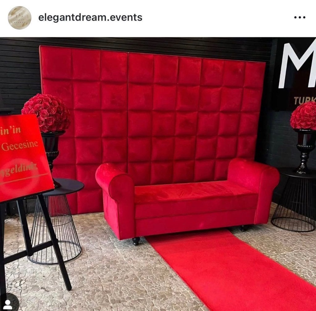 SPOTPRIJS !! Velvet zetel en backdrop te koop !!, Ophalen, Gebruikt