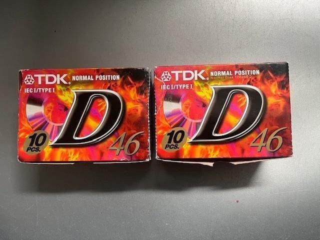 20 NieuweTDK D46 cassettebandjes, Verzenden, Nieuw in verpakking, 2 t/m 25 bandjes