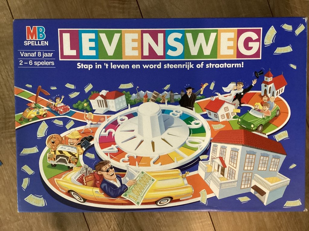 Gezelschapspel Levensweg, Hobby en Vrije tijd, Vijf spelers of meer, Ophalen, Zo goed als nieuw, MB spellen