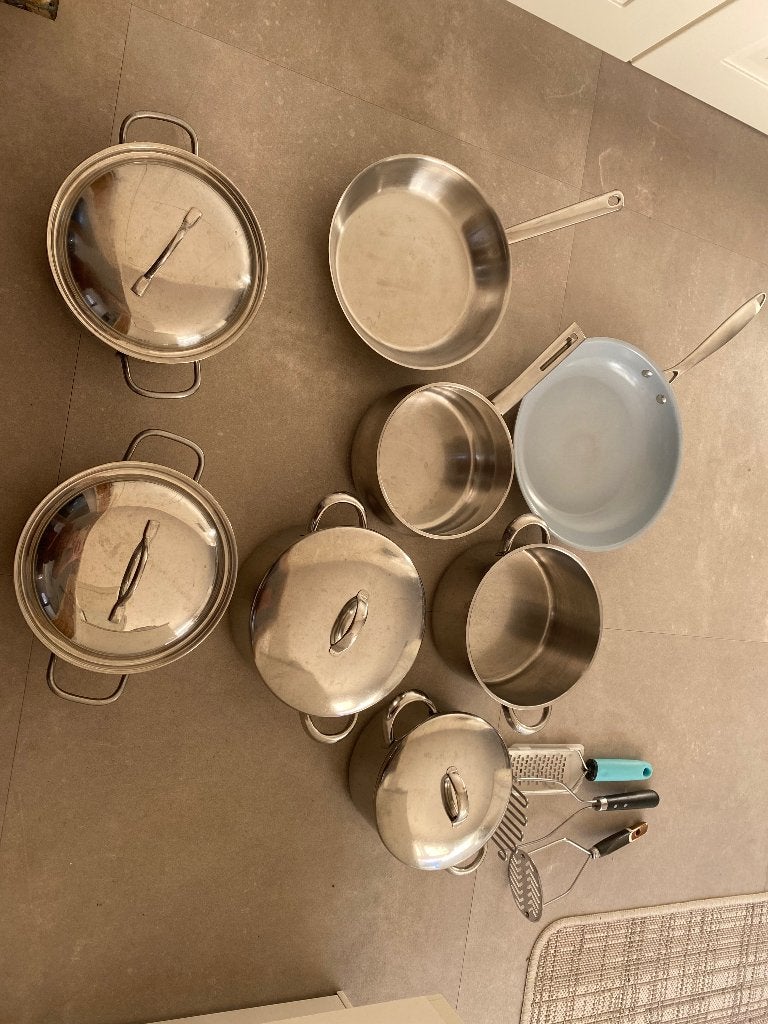 Demeyere set, Avec couvercle, Inox, Demeyere, Enlèvement ou Envoi