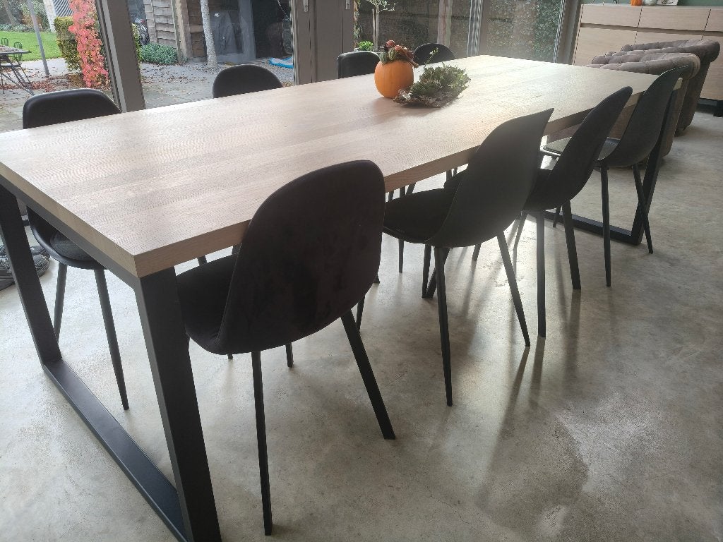 Voleiken eetkamerset, Ophalen, 50 – 75, Gebruikt, 100 tot 150 cm