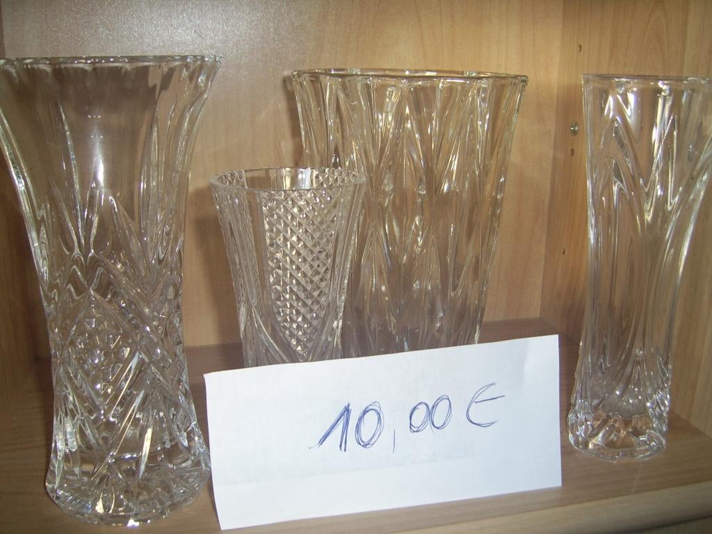plusieurs vases val saint lambert boheme, d'arques..., Ophalen of Verzenden