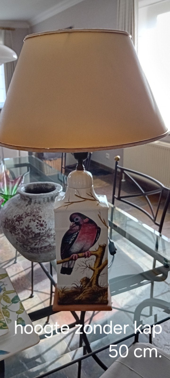 Antieke porseleinen lampedère, Antiek en Kunst, Ophalen of Verzenden