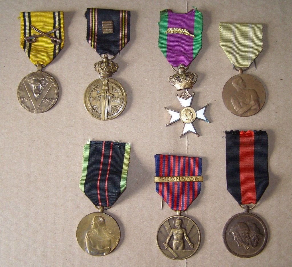 Medailleset (B), Verzamelen, Ophalen of Verzenden, Landmacht, Lintje, Medaille of Wings