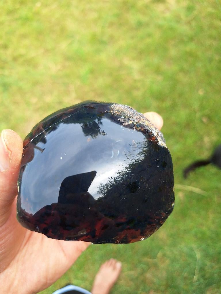 MAGNIFIQUE ambre indonésien semi-poli 126 gr ! SOMBRE !, Enlèvement ou Envoi, Fossile
