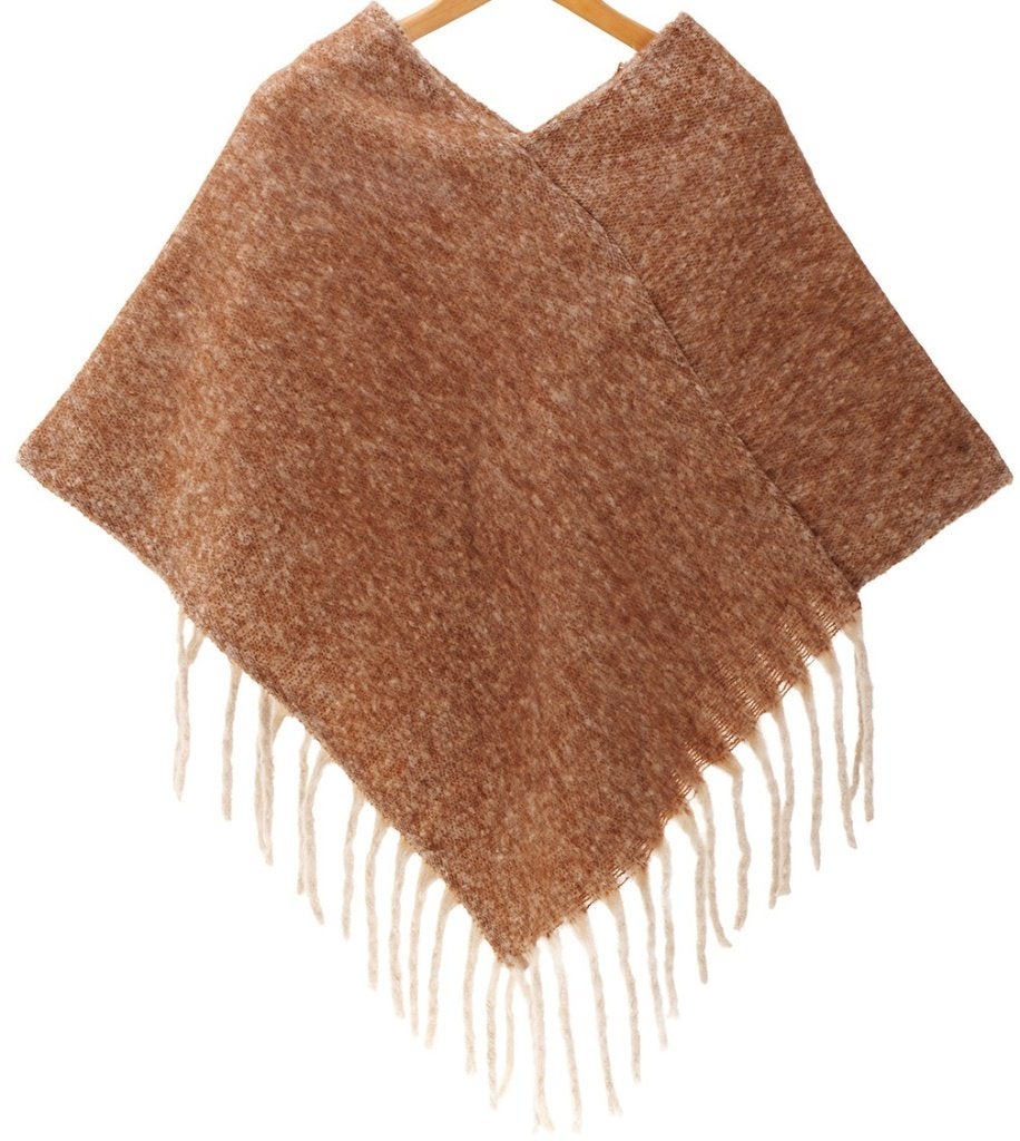 Poncho d'hiver tricoté marron camel taille unique pour femme, Vêtements | Femmes, Vestes | Hiver, Enlèvement ou Envoi, Neuf, Brun