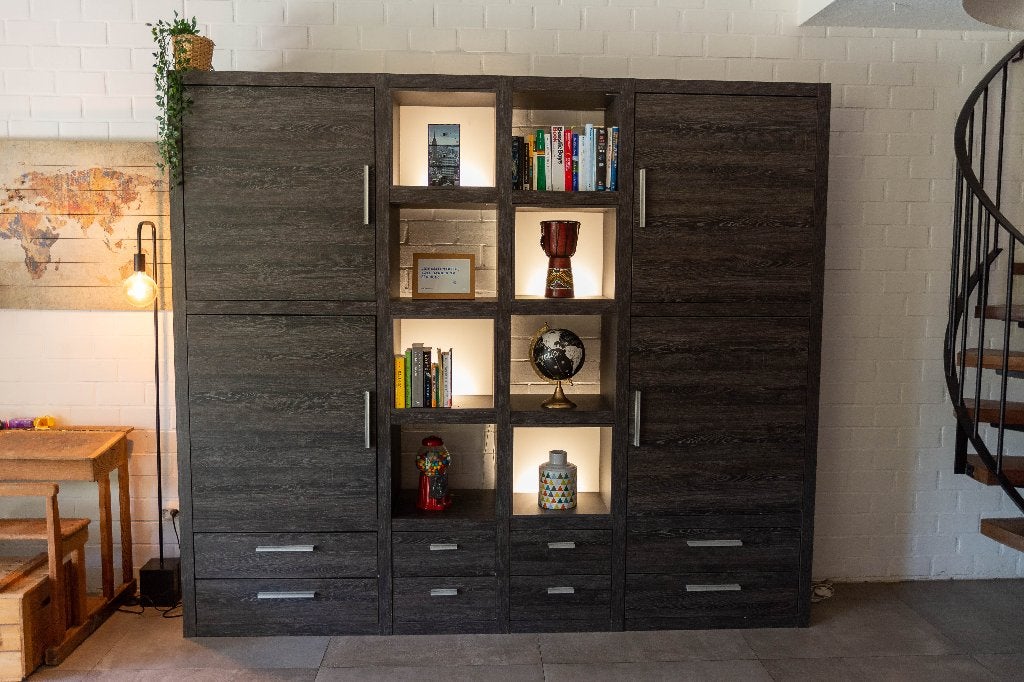 Stijlvolle wandkast woonkamer Como by CS Schmal, Ophalen, Met deur(en), 200 cm of meer, 25 tot 50 cm