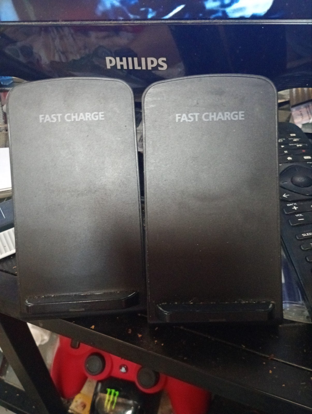 Set van 2 Snelle Draadloze Opladers / Telefoonstandaard, Télécoms, Enlèvement, Samsung, Chargeur sans fil, Motorola
