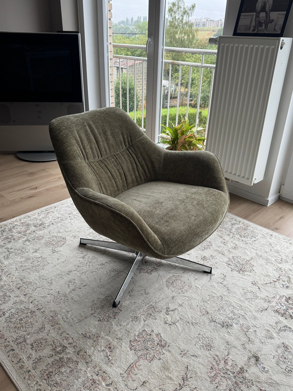 Fauteuil kaki design, Enlèvement, Comme neuf