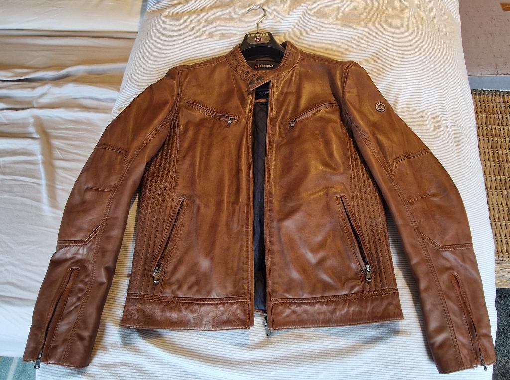 Redskins leather jacket, Kleding | Heren, Maat 52/54 (L), Bruin, Nieuw, Ophalen of Verzenden