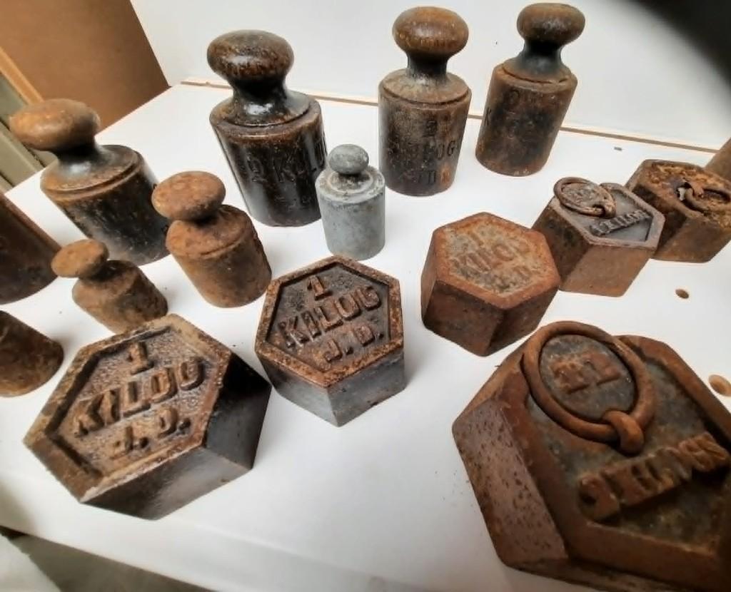 Antieke gewichten 20 stuks, Ophalen