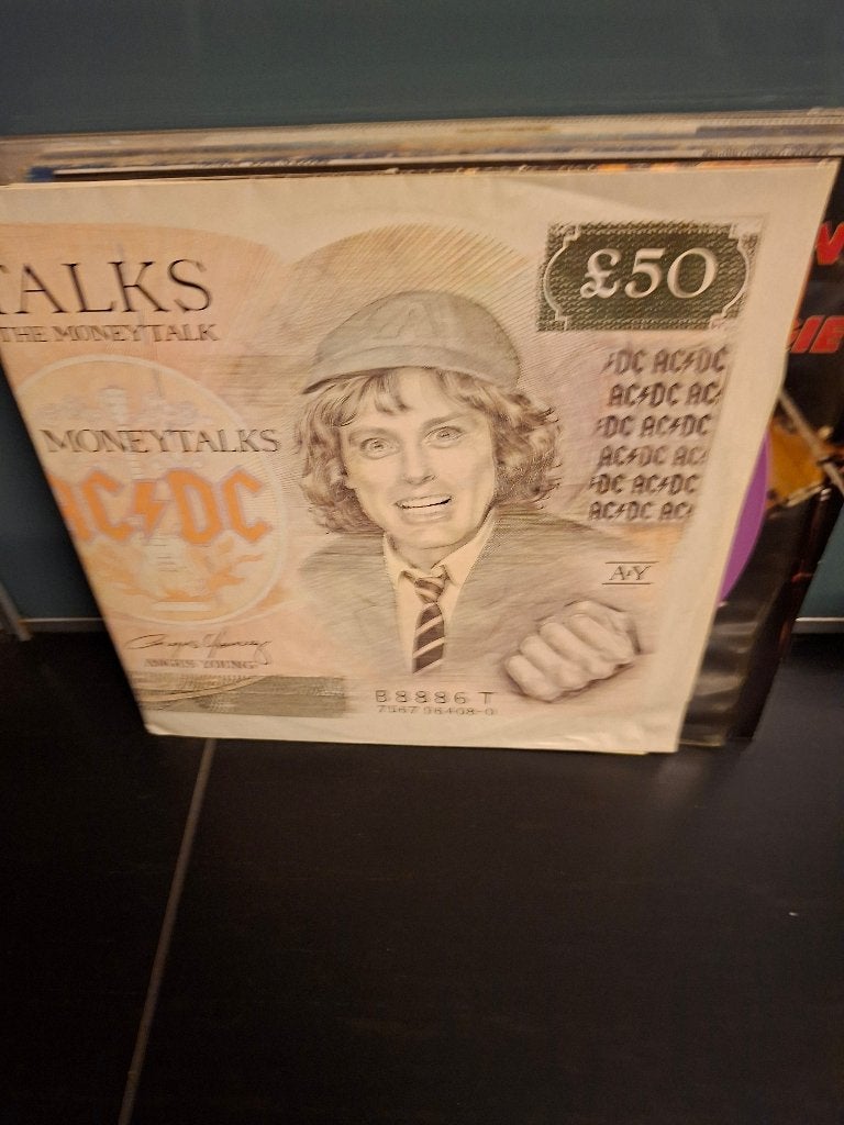 12" - ac/dc - money talks - poster sleeve - vak 3, CD & DVD, Vinyles | Hardrock & Metal, 12 pouces, Enlèvement ou Envoi, Pochette photo