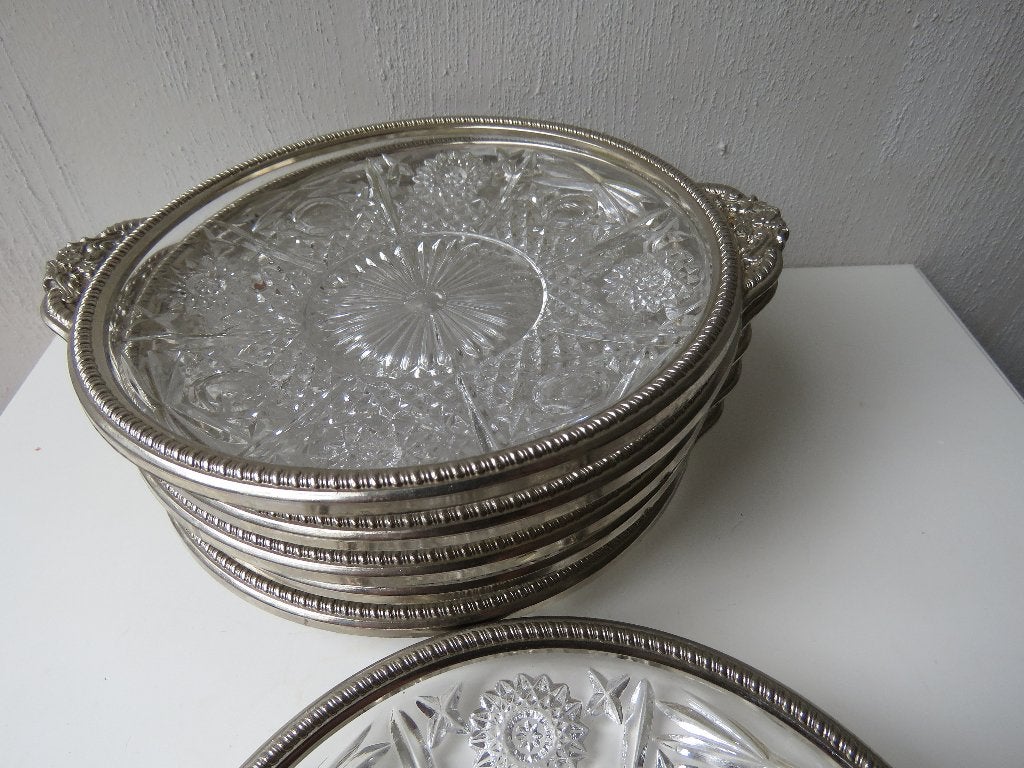 Ensemble vintage de 6 assiettes à dessert RCR Crystal Italie, Antiquités & Art, Enlèvement ou Envoi