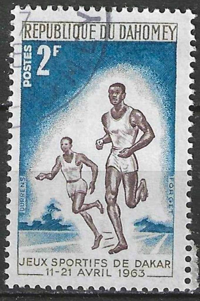 Dahomey 1963 - Yvert 194 - Jeux de l'amitié - Atlétism (ST), Envoi, Affranchi