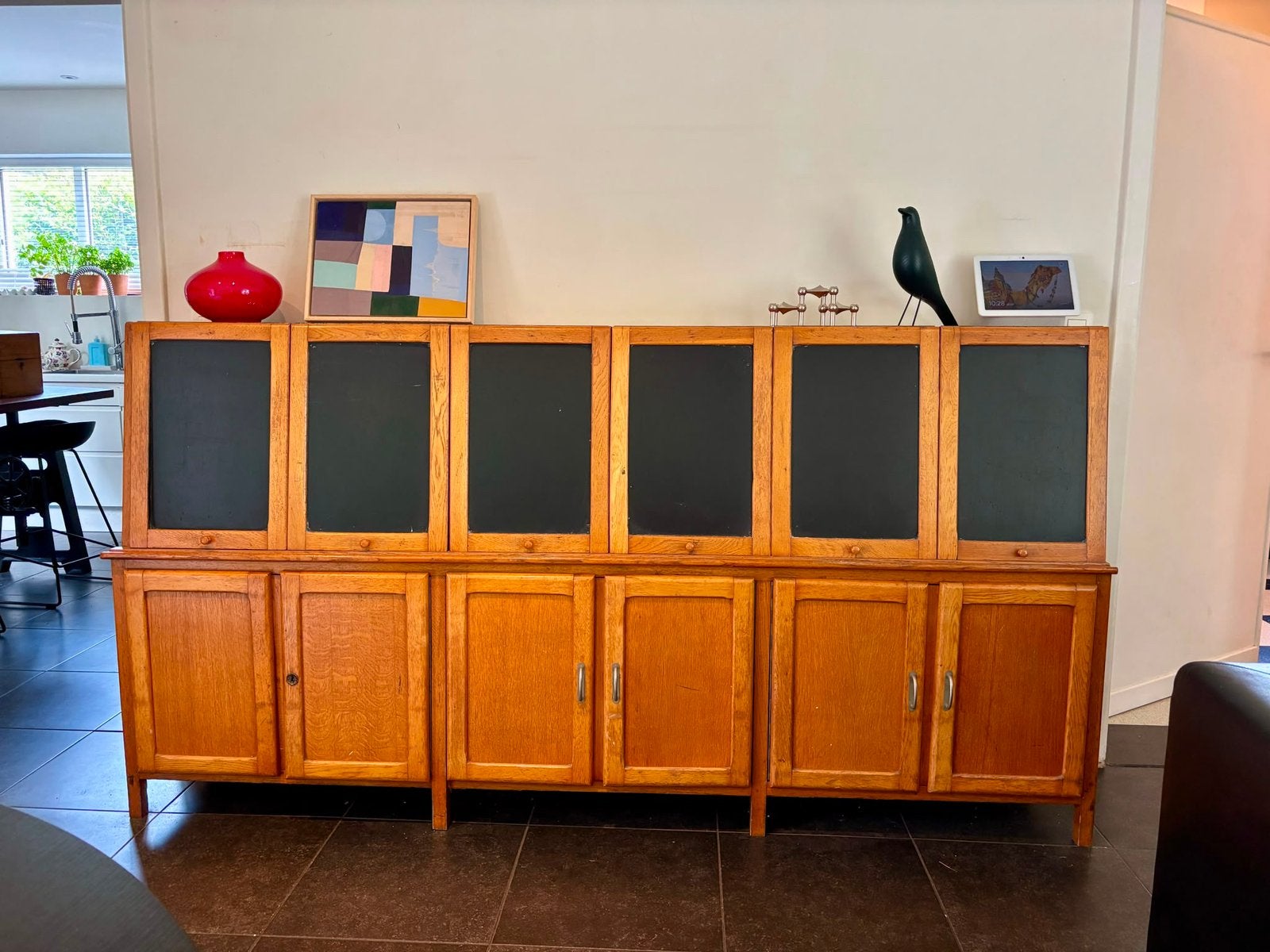 Unieke vintage schoolkast uit de jaren 50, Ophalen, Gebruikt