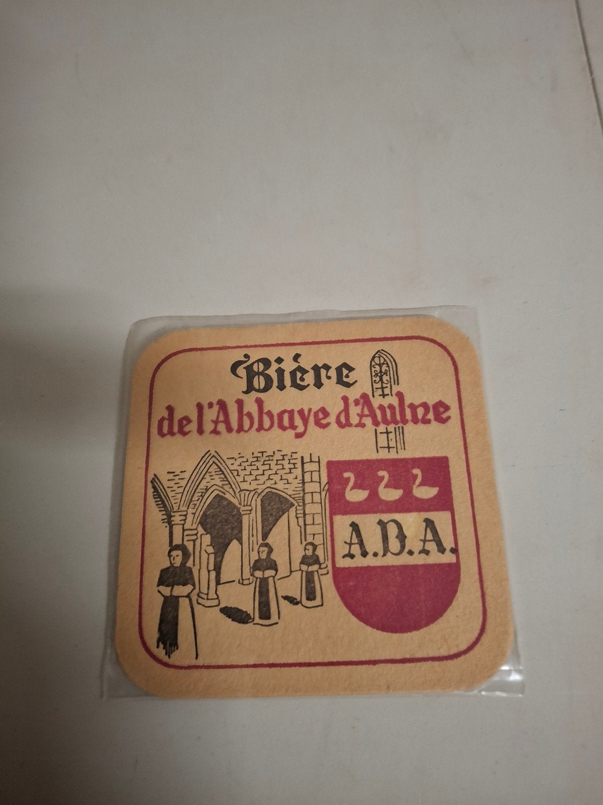 Oud bierviltje ada abbaye d'aulne, Ophalen of Verzenden