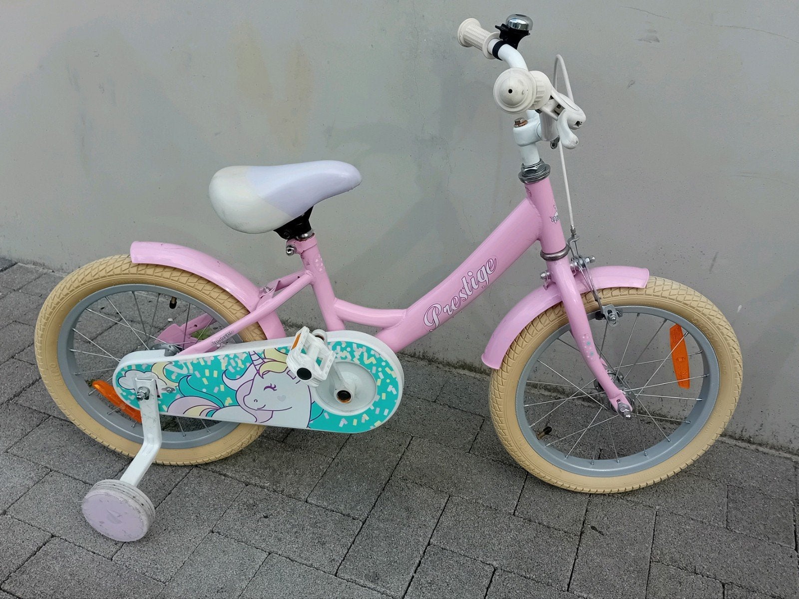 Meisjesfiets - kinderfiets Prestige Unicorn 16inch 🚲, Enlèvement, Comme neuf, Véhicule à pédales