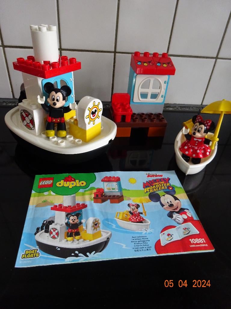 Duplo 10881 - Mickey's boot*VOLLEDIG*PRIMA STAAT*, Ophalen of Verzenden, Duplo, Disney