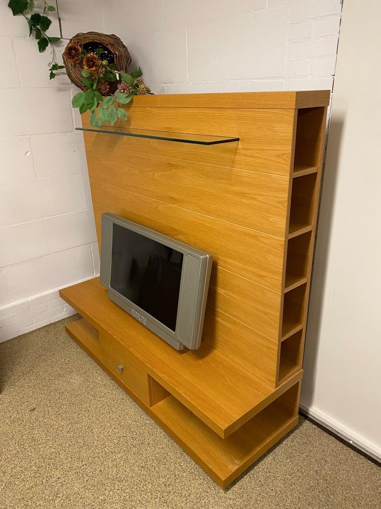 TV meubel / TV dressoir / TV kast nieuw (Showroommodel), Met plank(en), 100 tot 150 cm, 150 tot 200 cm, Eikenhout