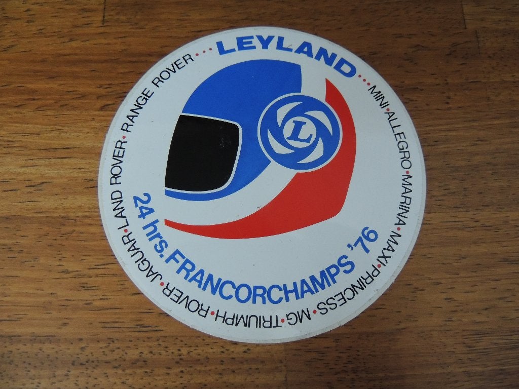 24 u Francorchamps 1976 Leyland Sticker, Verzamelen, Verzenden, Zo goed als nieuw, Auto of Motor