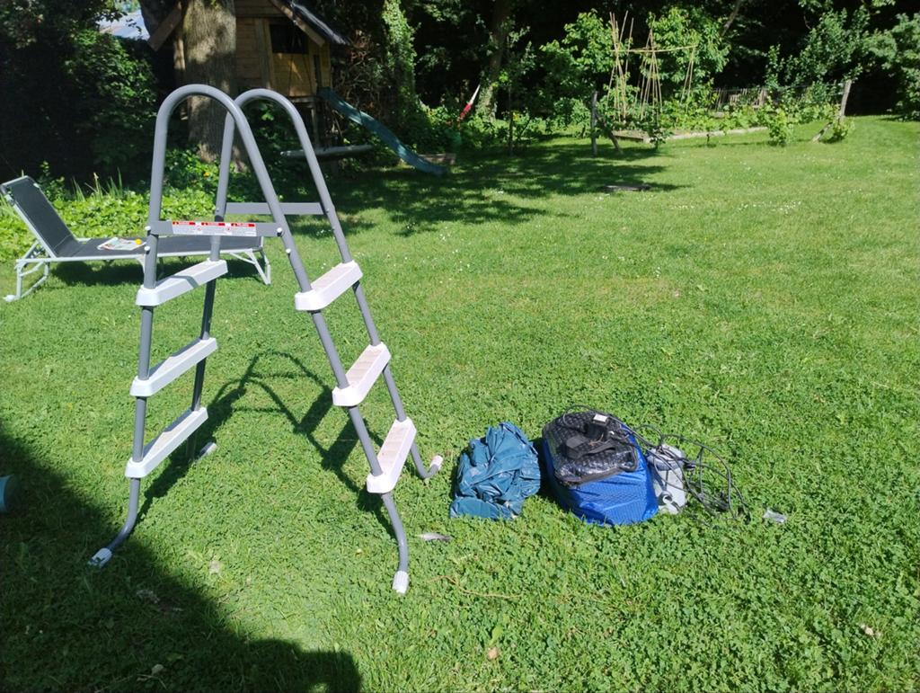 Intex zwembad, Ophalen, Afdekzeil