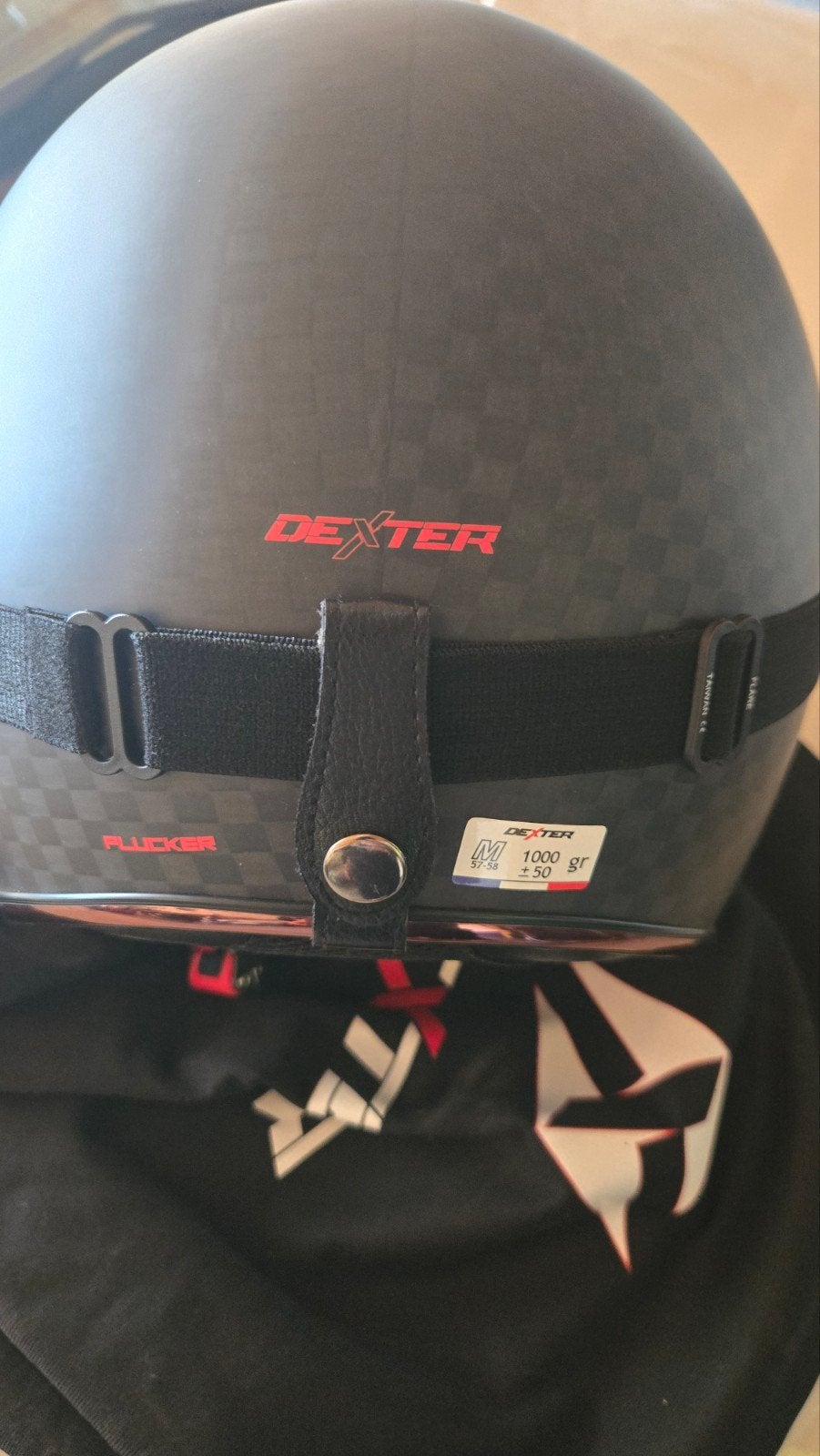 Casque jet carbone DEXTER  taille M, Enlèvement
