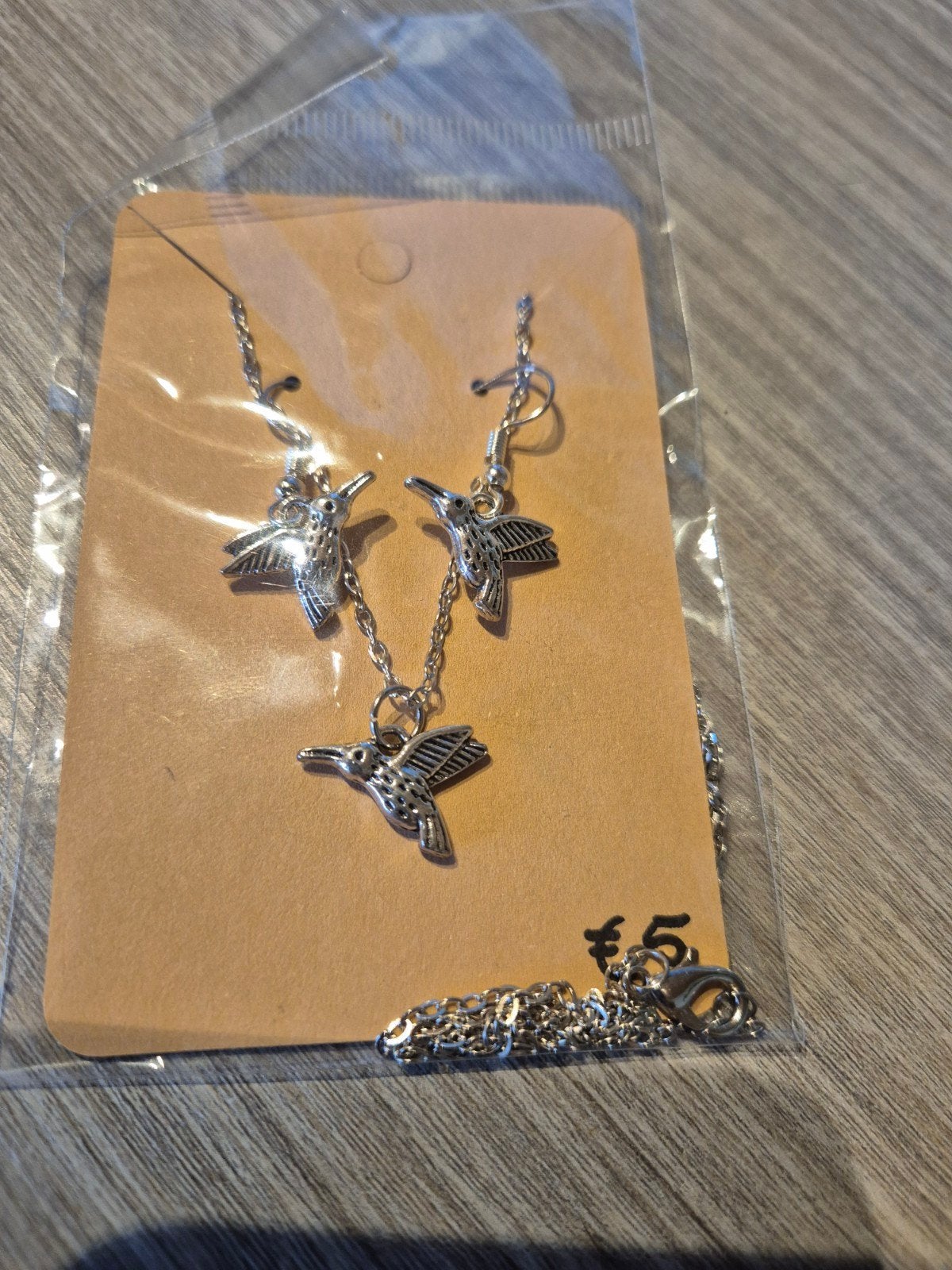 Oorbellen met bijpassende ketting, Bijoux, Sacs & Beauté, Boucles d'oreilles, Envoi, Argent, Argent