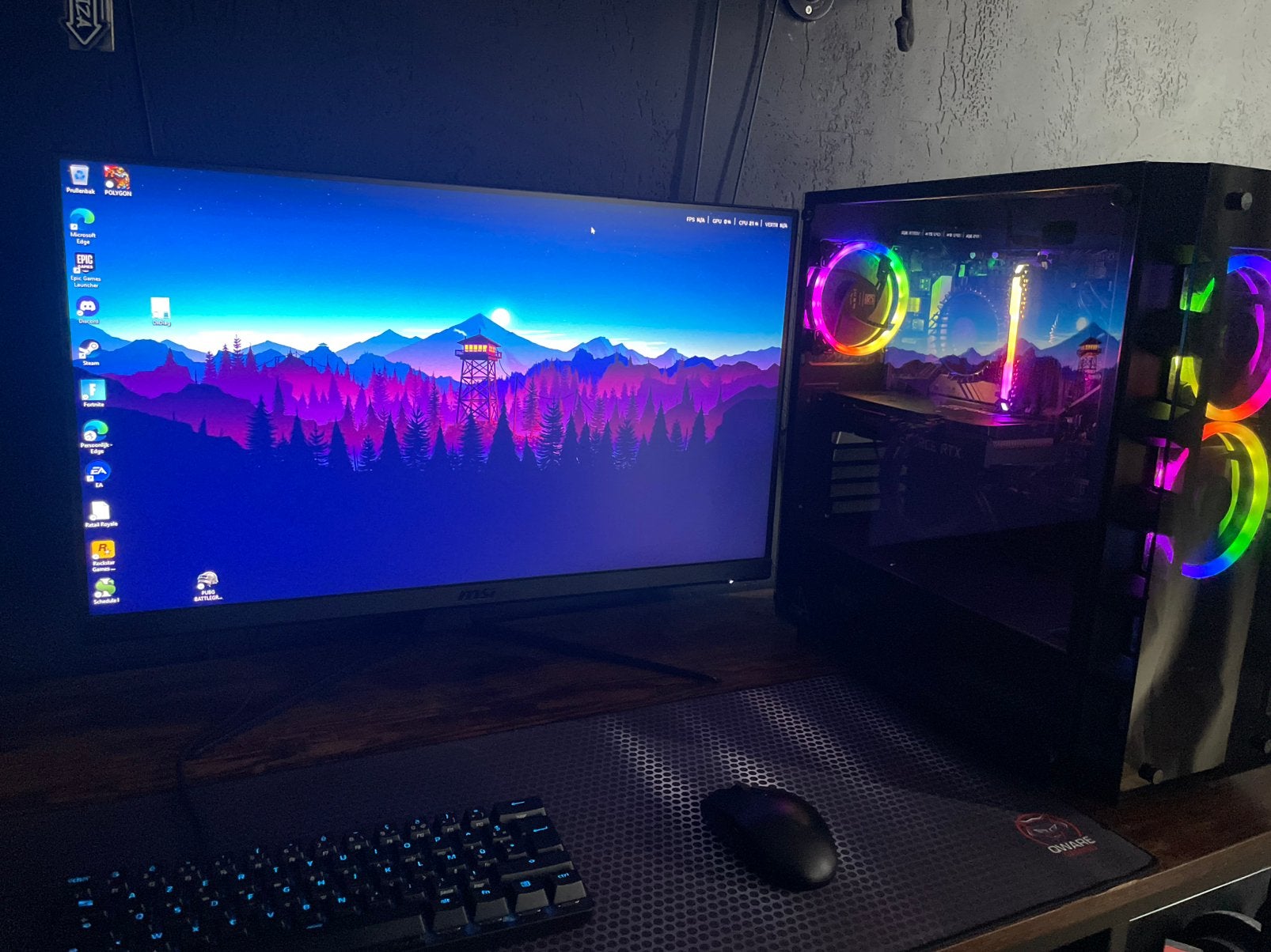 RTX Gaming PC (RTX 3050/ Intel i3 13th Gen / RGB), Computers en Software, Desktop Pc's, Refurbished, SSD, 8 GB, Met videokaart