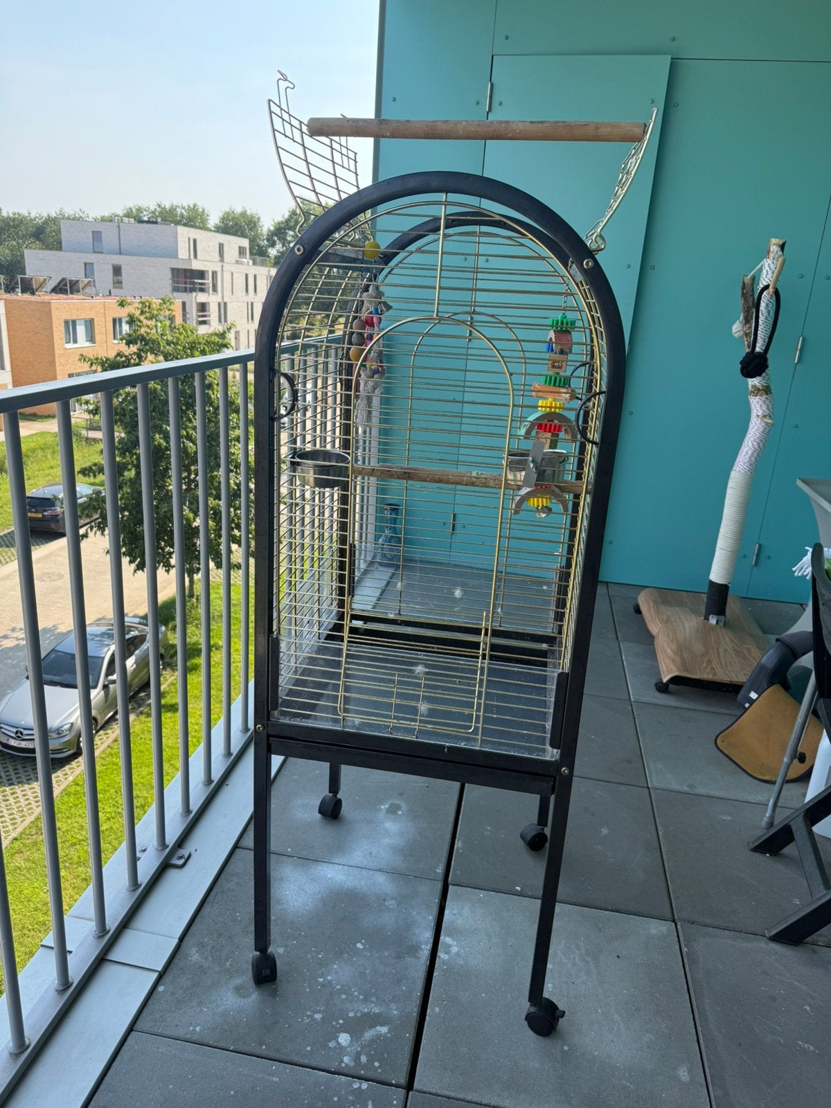 Papegaaienkooi te koop, Enlèvement ou Envoi, Comme neuf, Métal, Cage d'élevage