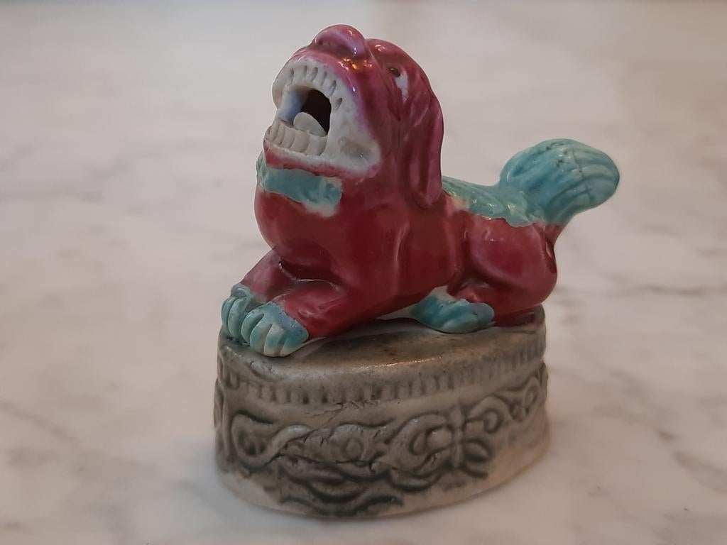 Verzamelen foo dog 6 stuks ,miniatuurtjes. Japans, Chinees, Ophalen of Verzenden, Gebruikt, Dier