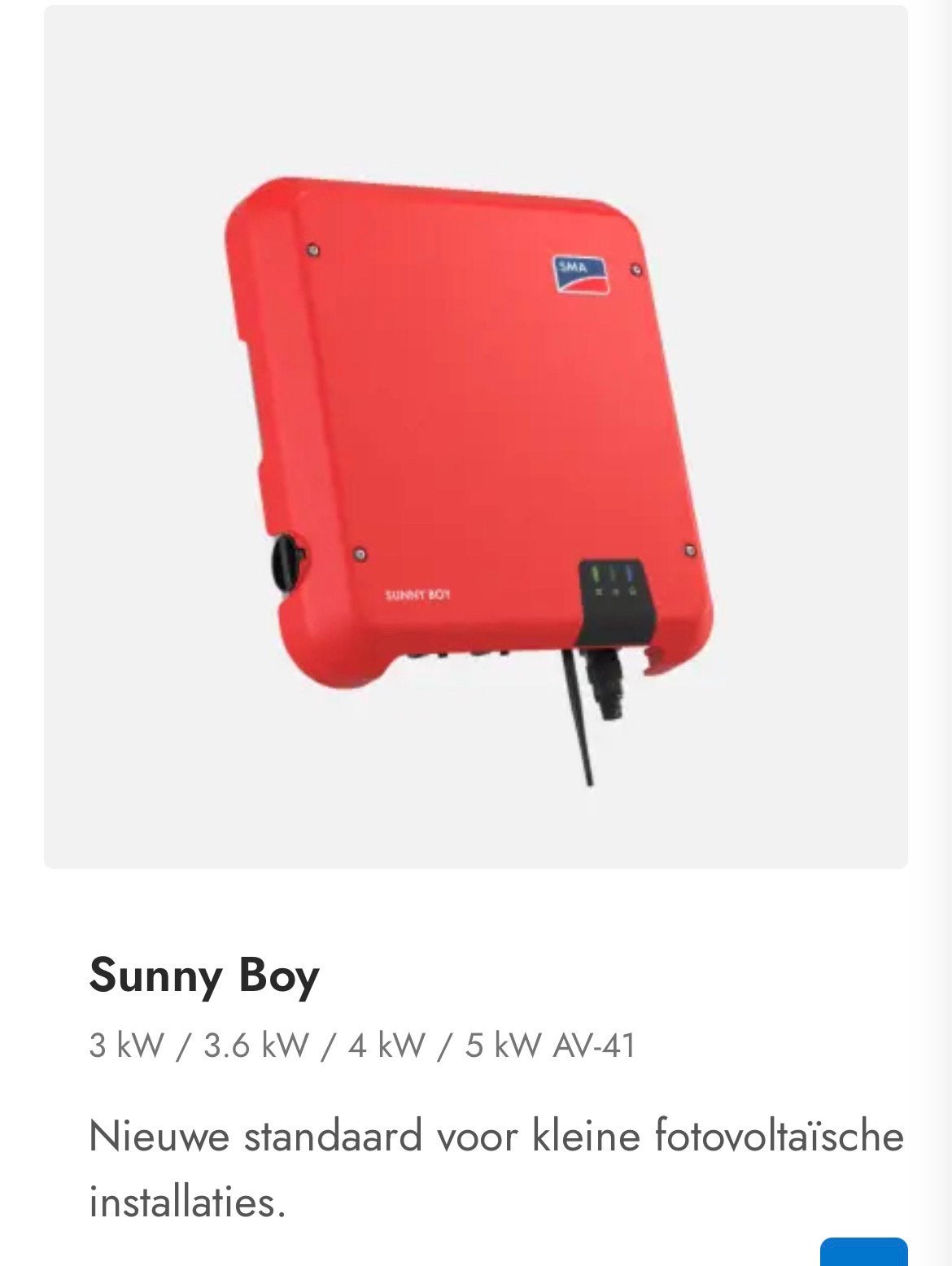 Omvormer Sunny Boy, Ophalen of Verzenden, Nieuw