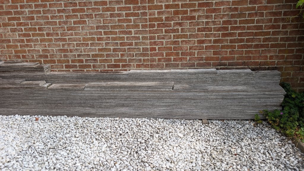 Planches bois exotique terrasse ( 4250/135/20), Planches, Bois dur, Enlèvement, Utilisé